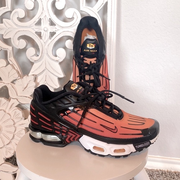 Nike Air Max Plus III "Black/Pimento/Ceramic-Resin" YOUTH Shoe size 4.5 ✨ - Picture 3 of 16